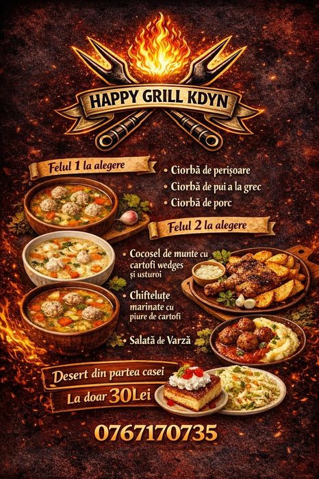 Meniu Zilei la doar 30 lei la Happy Grill Kdin Alexandria