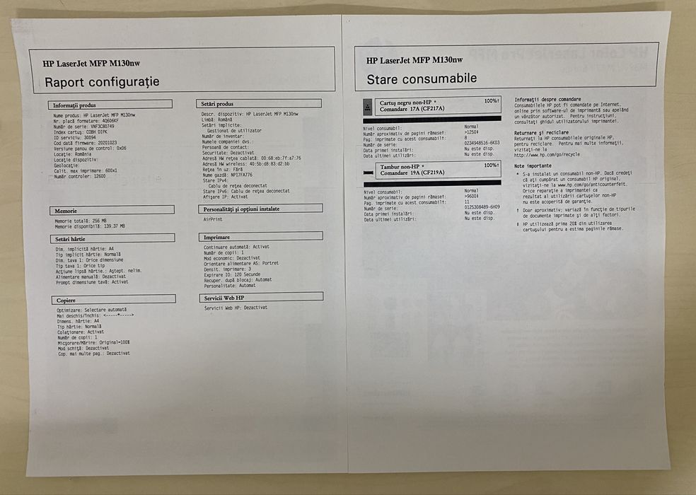 Multifunctionala wireless HP M130nw