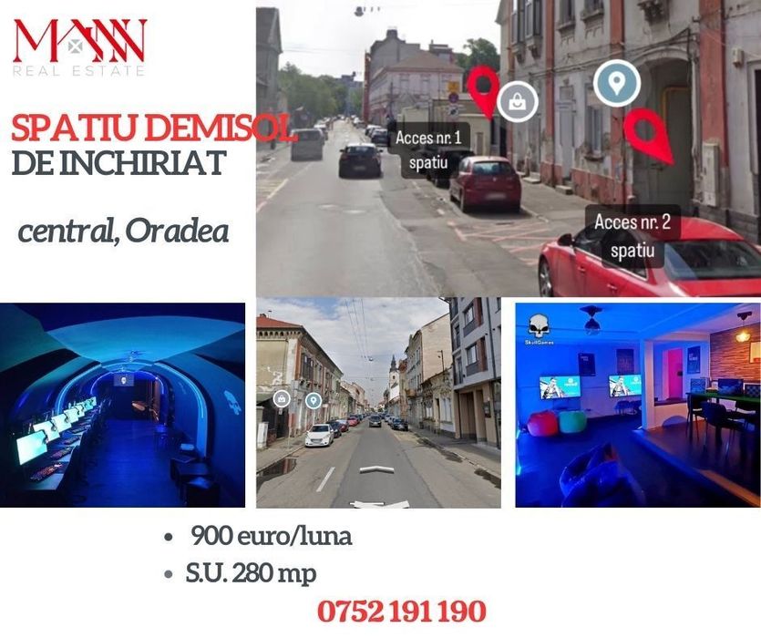 Spatiu demisol de inchiriat, ultracentral, Oradea