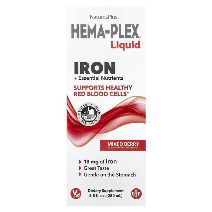 NaturesPlus Hema-Plex Liquid Iron жидкое железо 250 мл