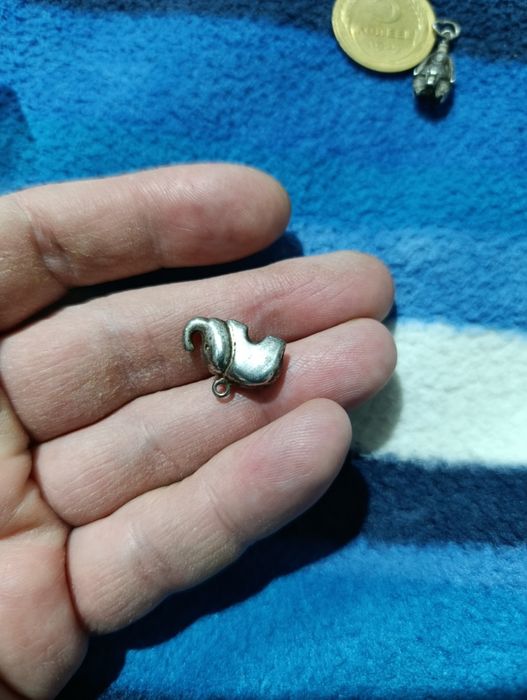 Слоник серебро кулон редкий