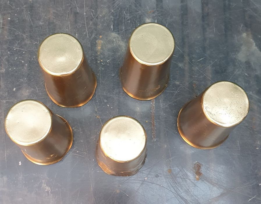 Pahare aluminiu 5 buc.gold