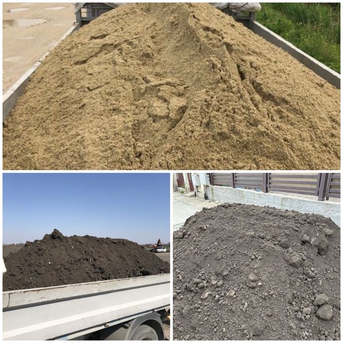 Nisip  Balastru  Pamant negru vegetal Pietris Margaritar Chisai