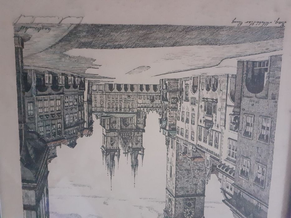 Lot gravuri vechi semnate