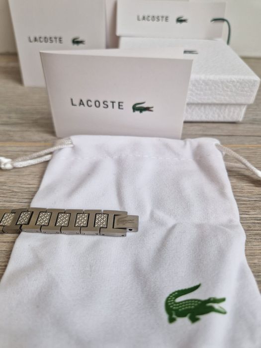 Bratara Lacoste - 21cm - Argintiu
