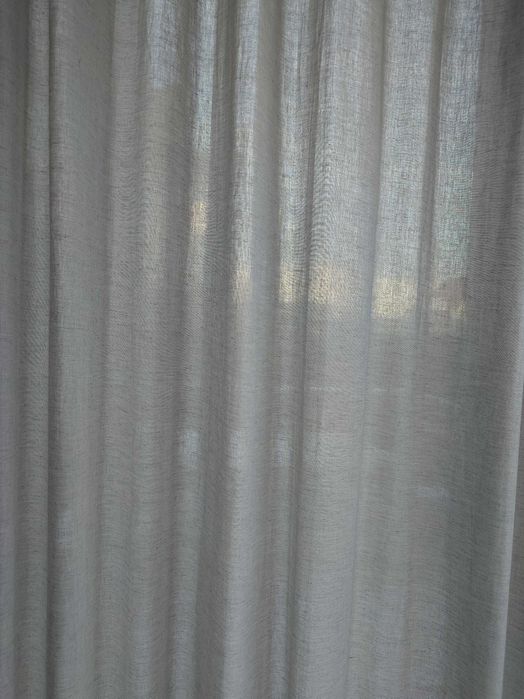 Draperii subțiri gri, 8 bucăți, cu rejansa, 145 X 250cm, folosite