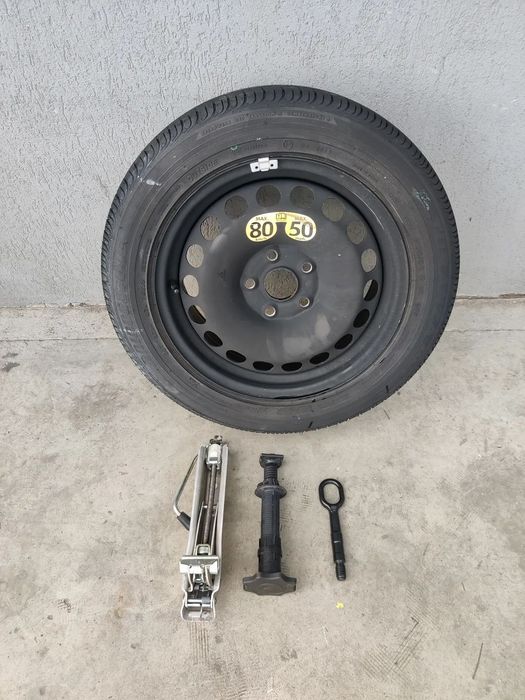 Kit roata rezerva 205/55R16 cric cui tractare Seat Exeo Audi A4 B6 B7