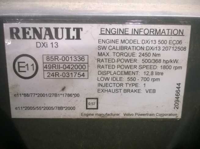 Motor complet DXI 13 EC06 Renault Magnum - Piese de motor Renault