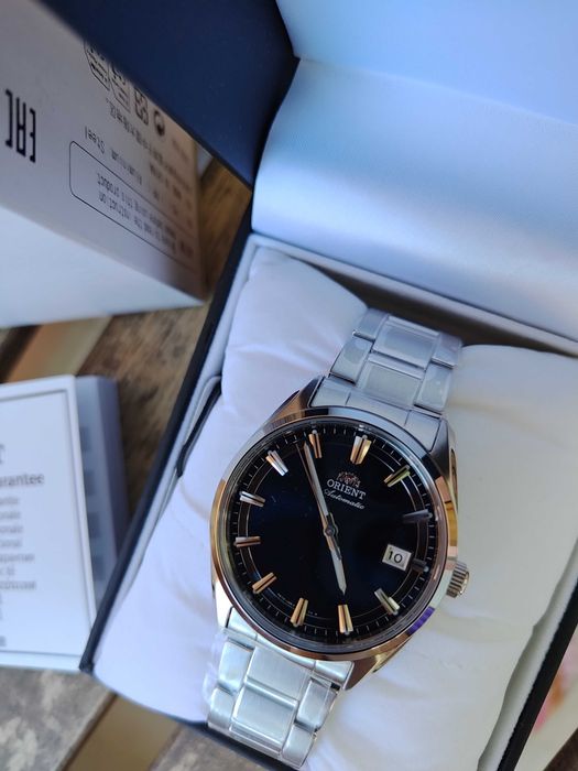 Orient Stretto Date Automatic Sunburst Blue 38.5mm