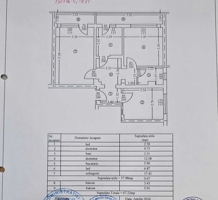 Apartament 3 camere, Zona AFI Mall Ploiești – Etaj 10, Suprafață 67 mp, View Spectaculos