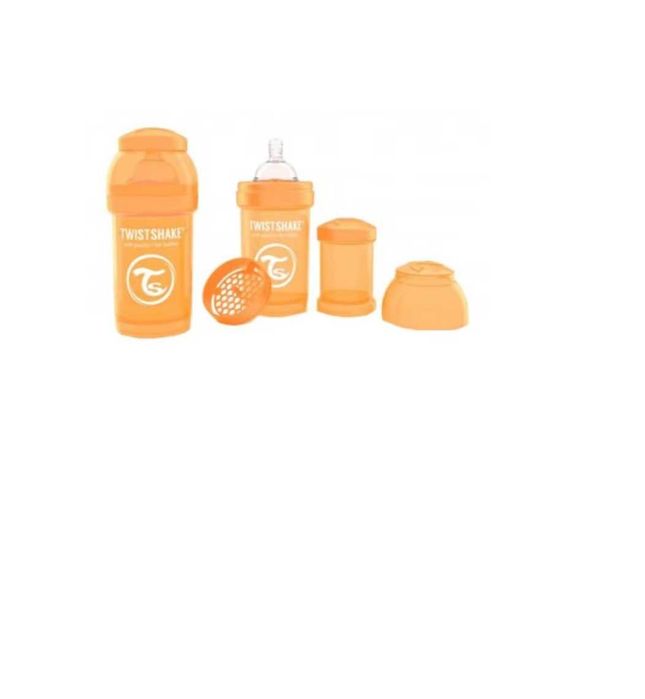 Set biberon anti-colici, Twistshake, Cu strecuratoare-mixer