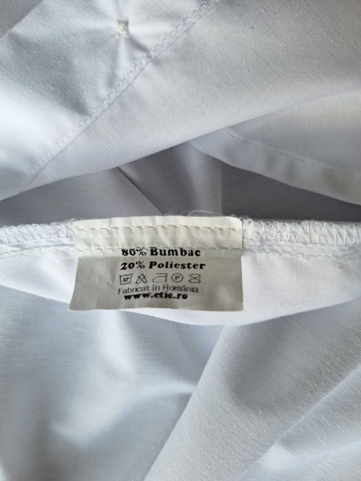 Rochie alba tip camasa tunica Etic