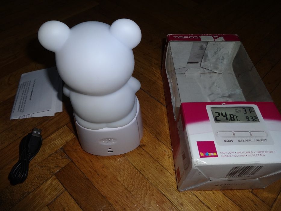 -40 % Reducere,TOPCOM KL4330,Lampa LED+Ceas+Termometru+Alarma,pt.Copii