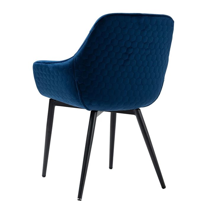 PROMO Scaun-fotoliu, catifea, albastru/ bleumarin
