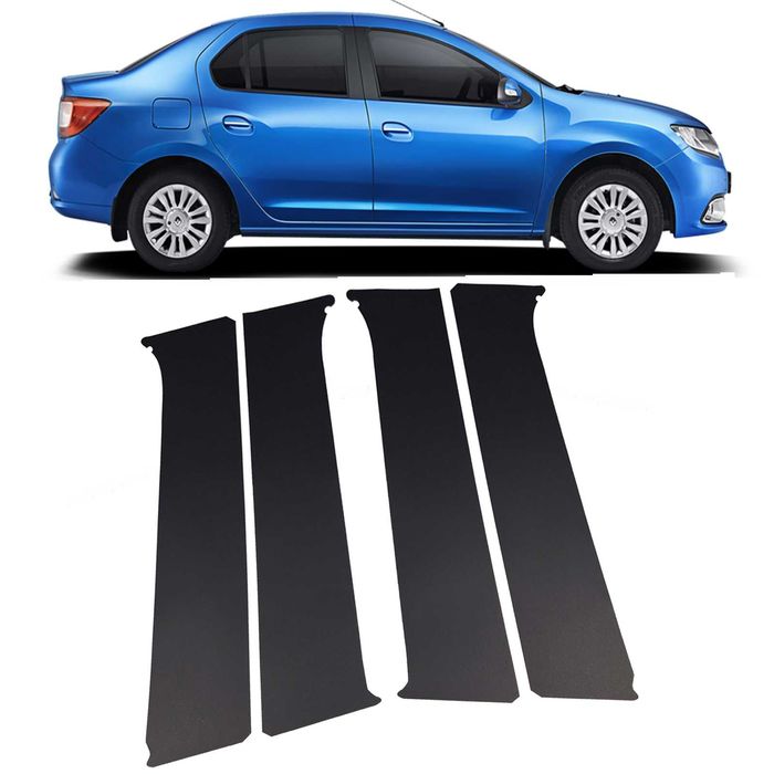 Stickere protectie stalpi Dacia Logan 2, Sandero 2, 2013 - 2019