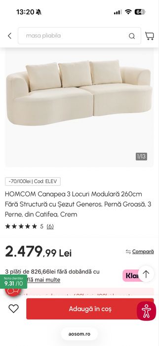 Vand Canapea Noua