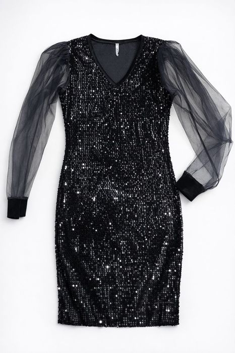 Rochie neagra paiete