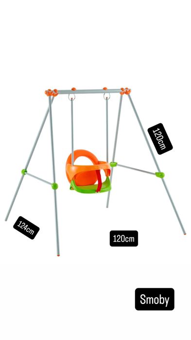 Leagan Smoby portocaliu cu verde ca nou