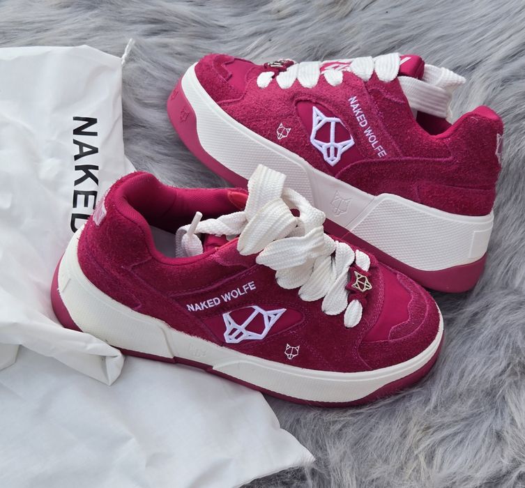 Naked Wolf оригинални дамски сникърси естествена кожа велур нови