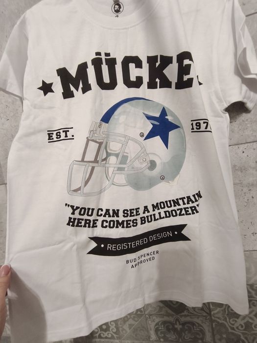 Tricou Bud Spencer original S nou din bumbac alb