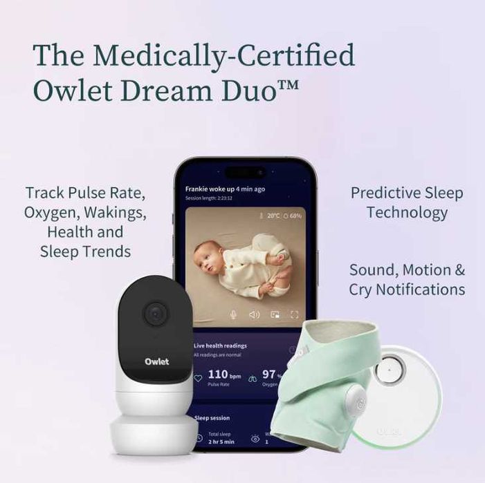 *NOU* Set Owlet Dream Duo - Dream Sock & Camera (MINT/verde)