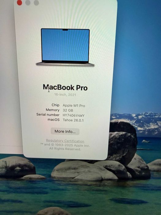 Продавам MacBook Pro 16” M1 Pro (2021) – 32GB RAM / 512GB SSD