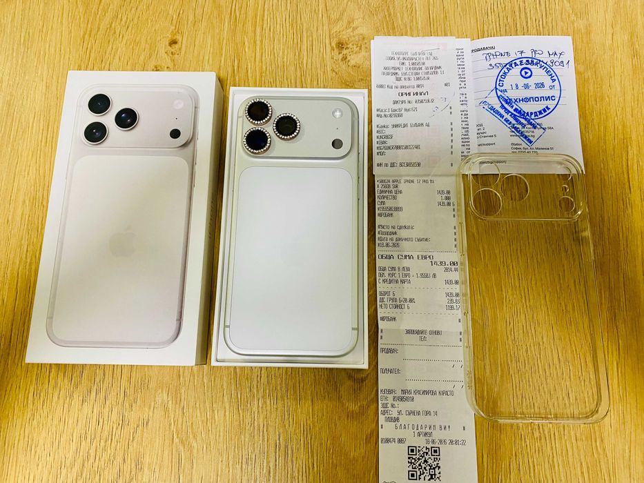 ЧИСТО НОВ !!! Apple iPhone 17 Pro Max, 256GB, 5G, Silver, ТЕХНОПОЛИС