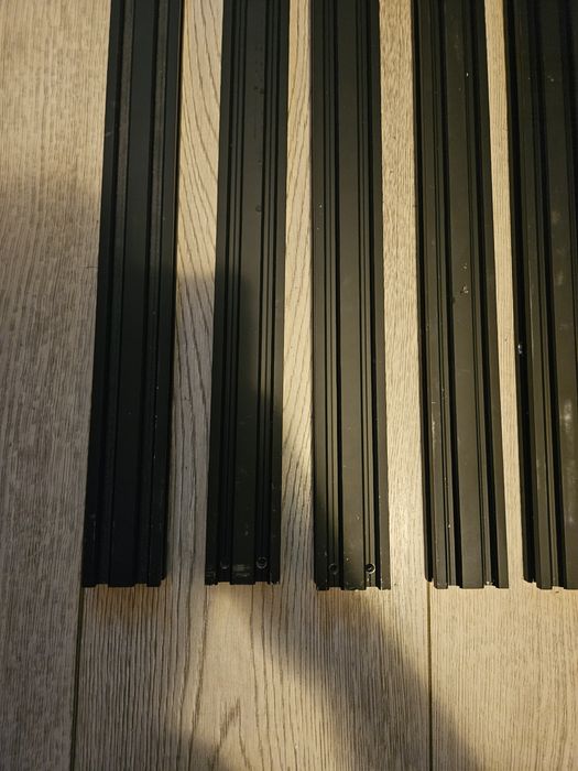 Set profile aluminiu negre 20x40 / 20x20 – diverse lungimi
