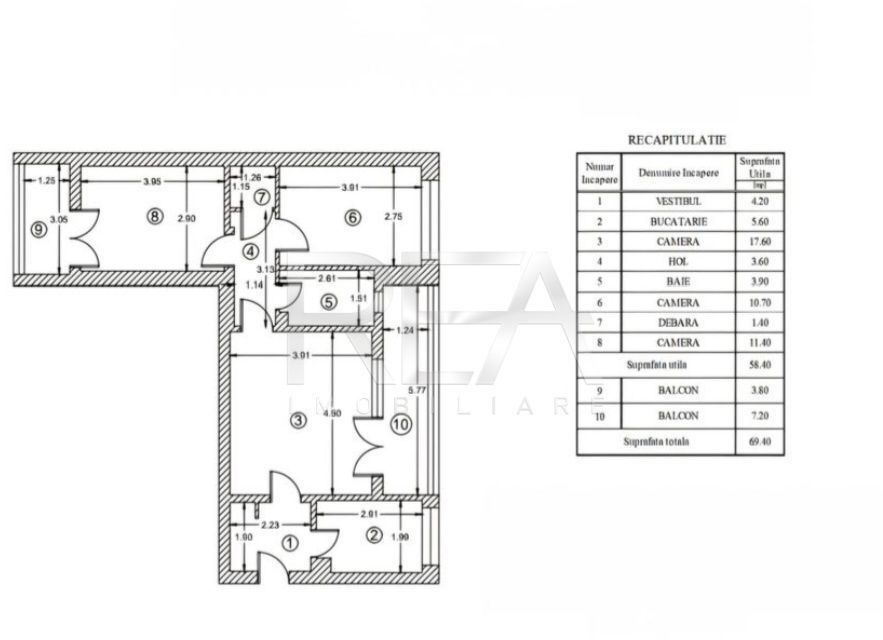 3 camere, et 1/9, 69mp-Gorjului, Str Cernisoara