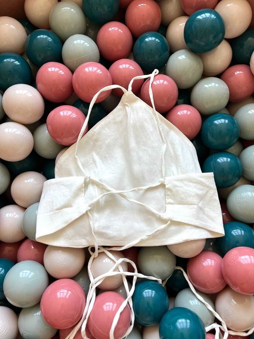 Zara ленен къс кроп топ с гол гръб с връзки екрю