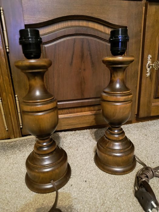 Suporti veioza din lemn masiv cu fasung mare