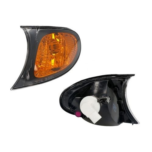 Lampa semnalizare fata Bmw Seria 3, Sedan/Combi,2001-2005, partea Stanga, Fata, reflector negru, semnal galben; fara soclu bec; Omologare: ECE, Depo