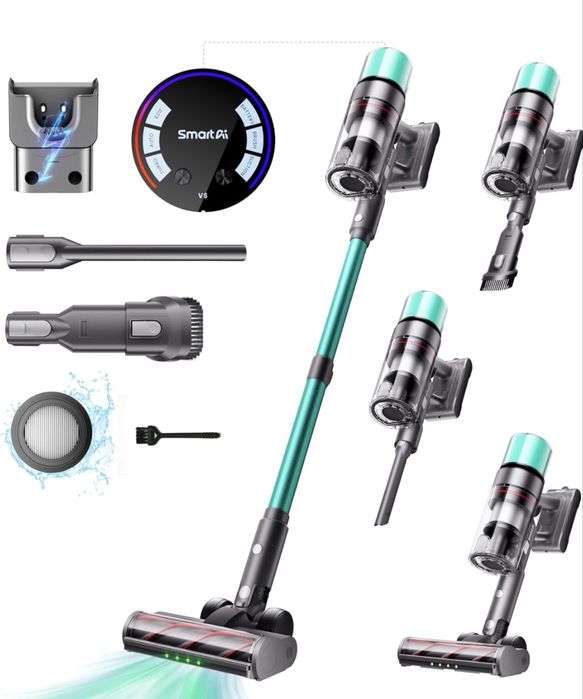 Нова SmartAI V5  безжична прахосмукачка, 55 Kра/600 W/80 мин.