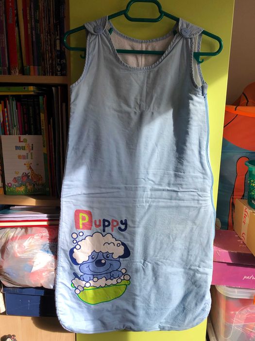 Sac de dormit copii, albastru, 86 cm + Cadou