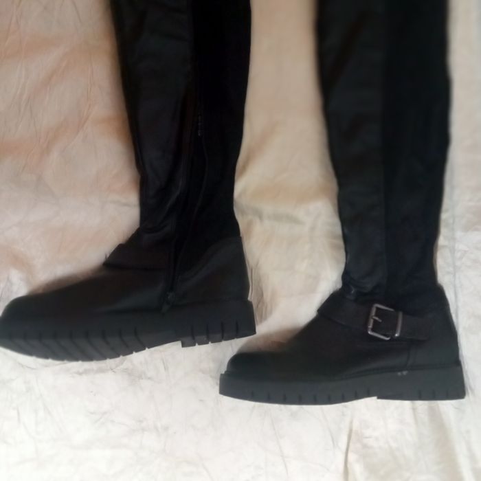 Високи черни  дамски чизми -N38