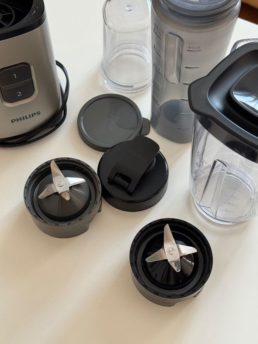 Blender PHILIPS HR2604/80, 1l, 350W, 2 trepte viteza, argintiu-negru