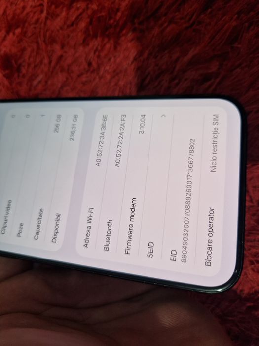 -Iphone 15Pro Max, Blue Titanium, 256Gb, 8Ram, folosit, stare foarte b