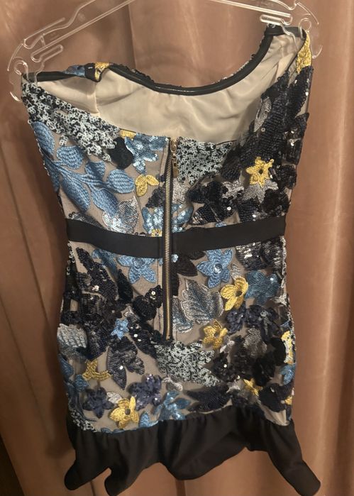 Къса синя рокля Bella Barnett