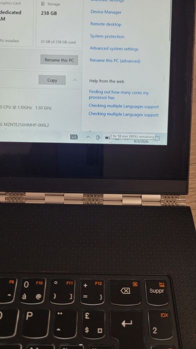 Laptop Lenovo Yoga 3 Pro 13.3 1370 80HE Intel 5Y70 1.10 GHz/ 4 GB  / SSD 240 Samsung