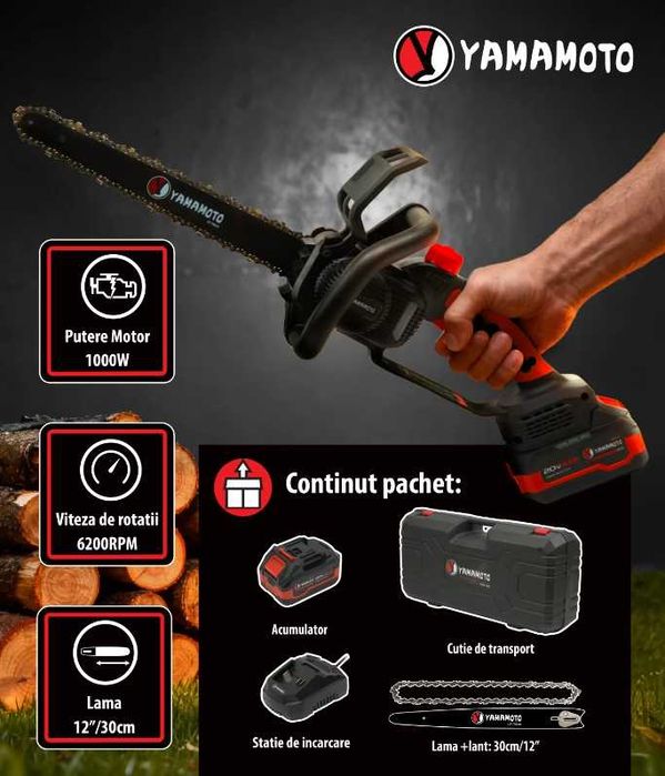 Mini drujba brushless cu acum. 4ah si incarcator  Factura+Garantie