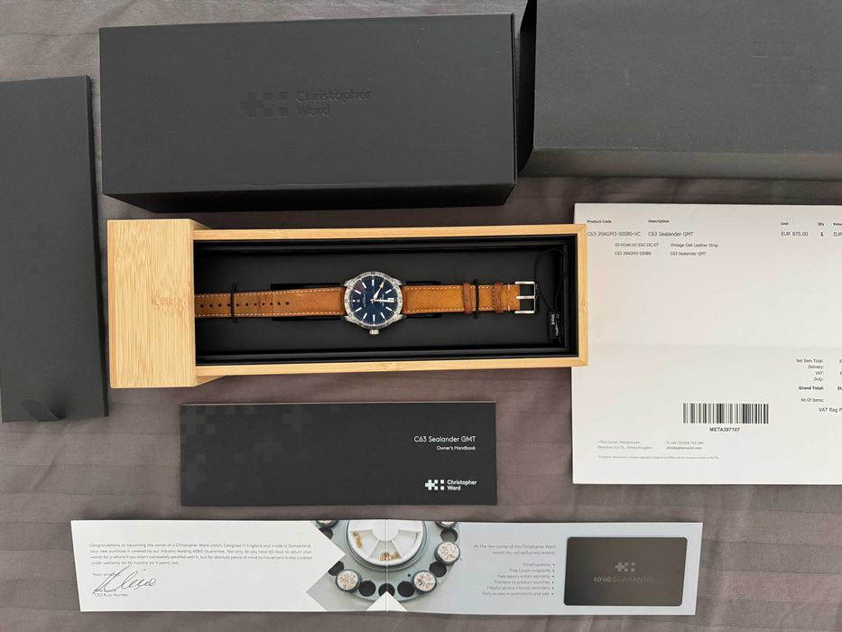 Ceas Christopher Ward C63 Sealander GMT Full Set