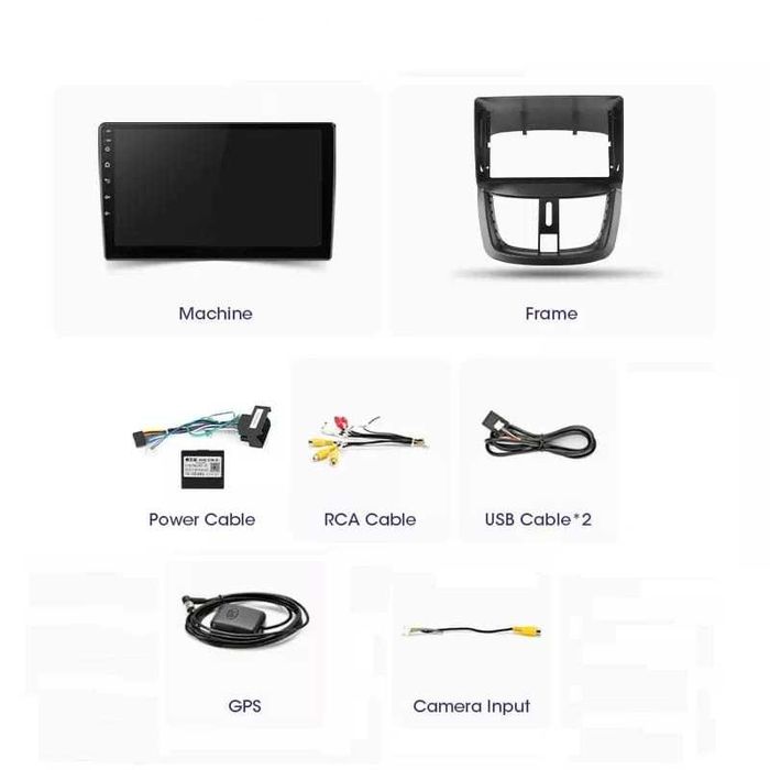 Navigatie android Peugeor 207 GPS Waze YouTube Carplay BT