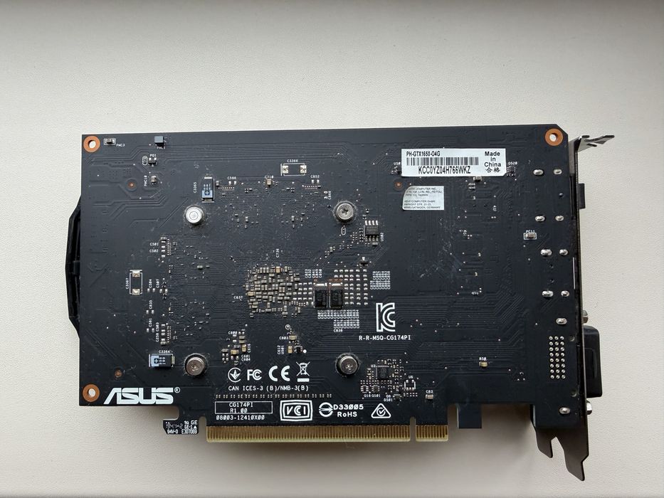 Видеокарта asus GTX 1650