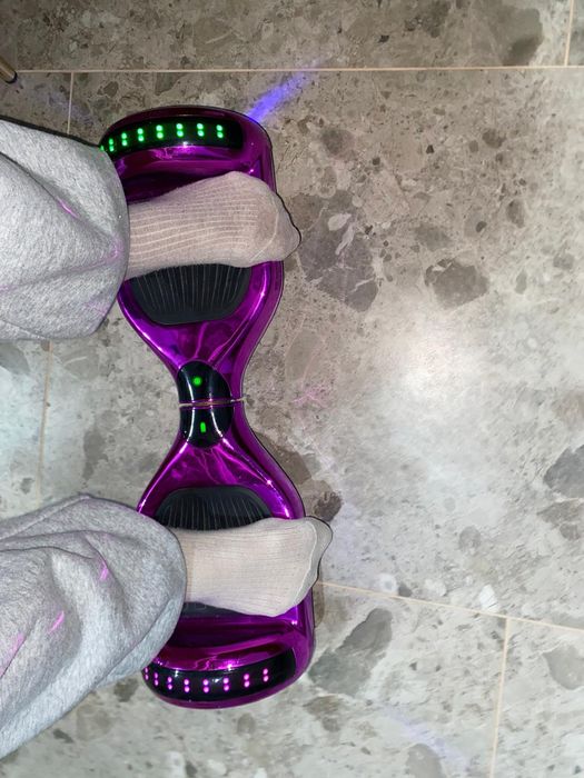 Hoverboard Z1+ Mov Metalizat - Lumini & Bluetooth, Rar utilizat