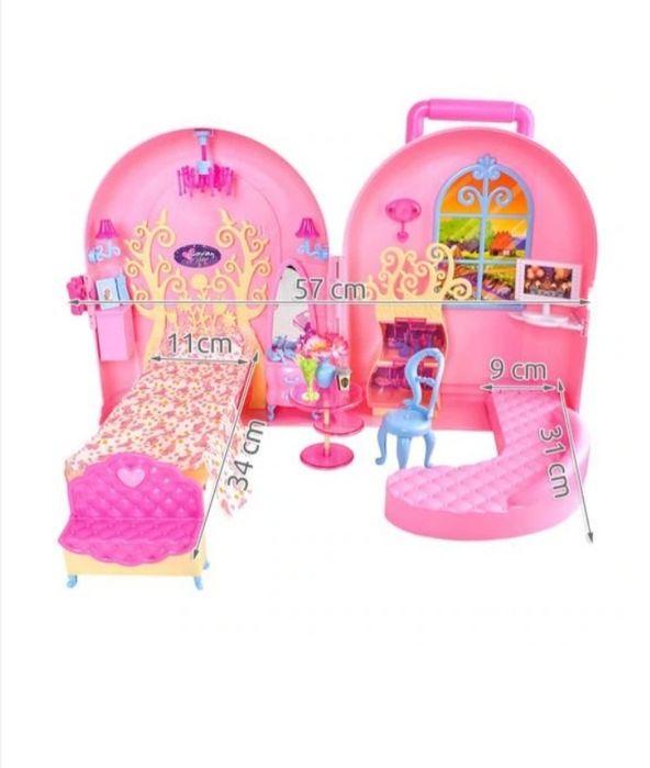 Casa de papusi in valiză, cu accesorii