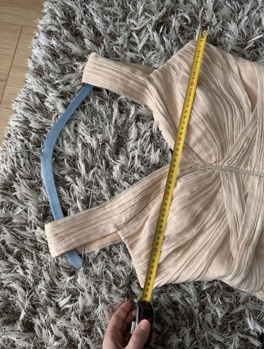 Rochie ginette matase naturala plisata