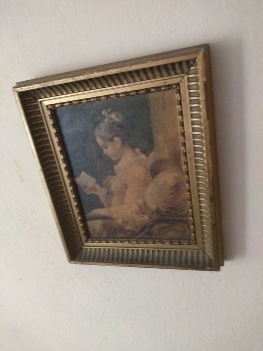 Картина Дамата с книгата.