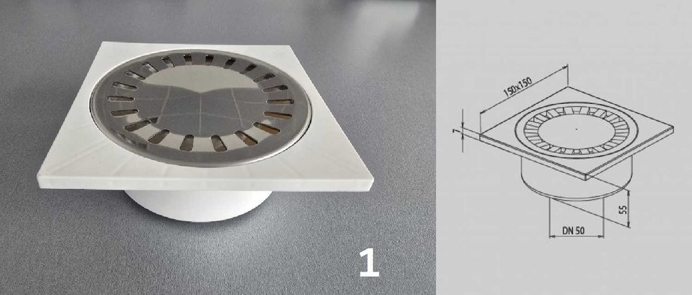 Подов сифон за вътрешен монтаж