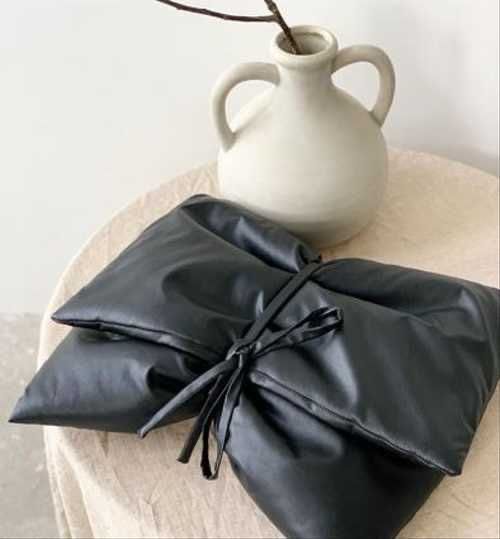 Сумка-батон Ushatava чёрная кожа оригинал — идеал!