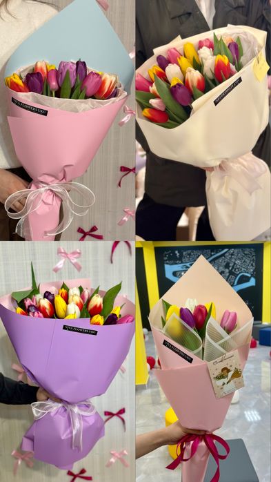 Тюльпаны 8 марта букеты из тюльпанов